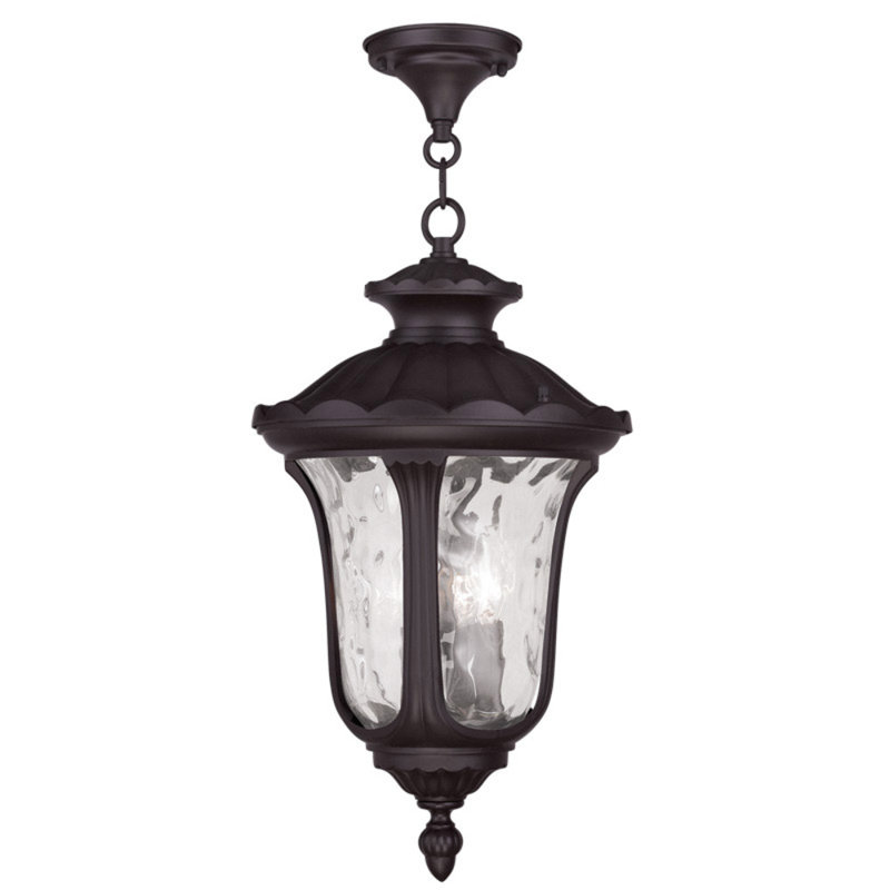 Luminaire suspendu sphère 3 lumières Paschalis, Transparent, Bronze