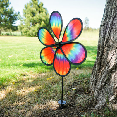 12-inch Tie Dye Daze Flower Spinner