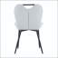 Chaise de salle à manger en polyuréthane gris clair avec poignée intégrée - ensemble de 4-129326243