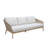 72-Inch Acacia Wood Outdoor Patio Sofa with Cushions – Rope Weave Frame, No Assembly Required, Natural Wood Outdoor Seating