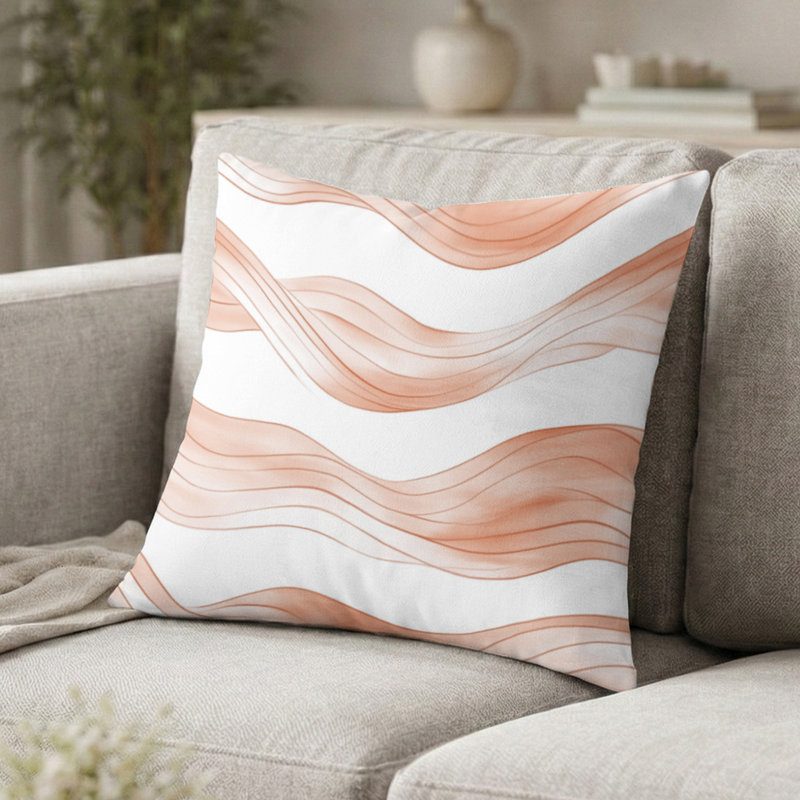 Coussin abstrait - Coussin imprimé Terra, H 16 po x l 16 po