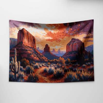 Southwestern Landscapes Sedona Sunset 133 Wall Tapestry