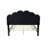 Madsy Full Bed, Gray Upholstered Fan-Shaped Headboard, Metallic Accents-597037335