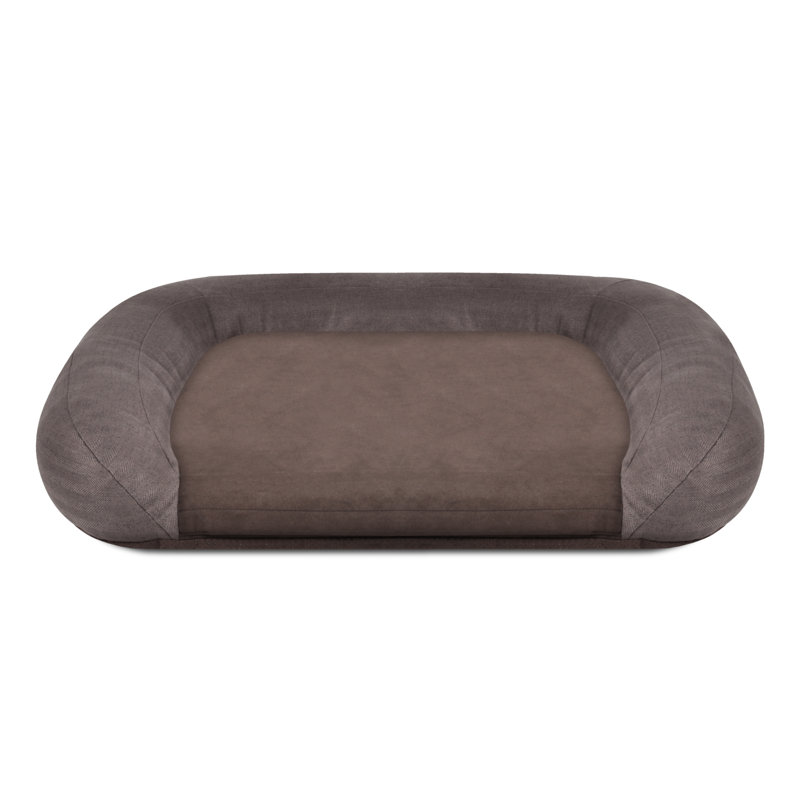 Lit pour chien avec bourre en mousse à mémoire de forme, Très grand (l 42 po x P 54 po x H 9 po), Brun