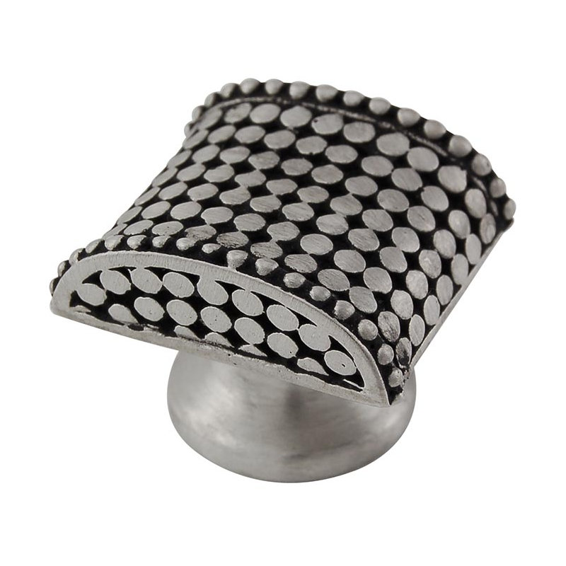 Tiziano Geometric Knob, Antique Nickel, 1" H x 1" W x 0.875" D