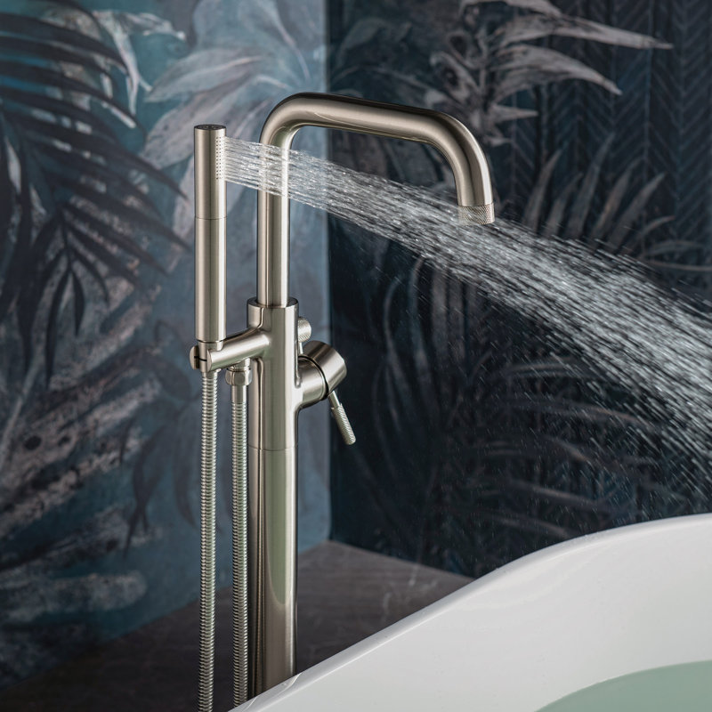 Vital 1 Handle Freestanding Tub Filler with Diverter, Brushed Nickel