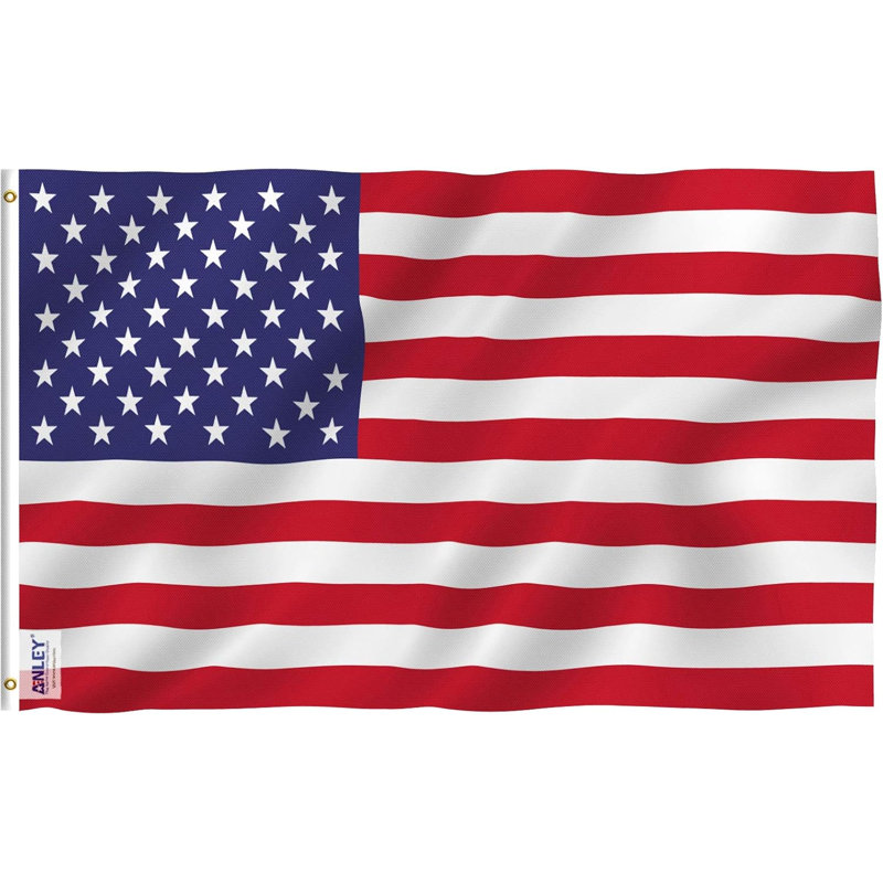 Drapeau national américain en polyester H 36 po x l 60 po Anley Fly Breeze - Drapeaux américains