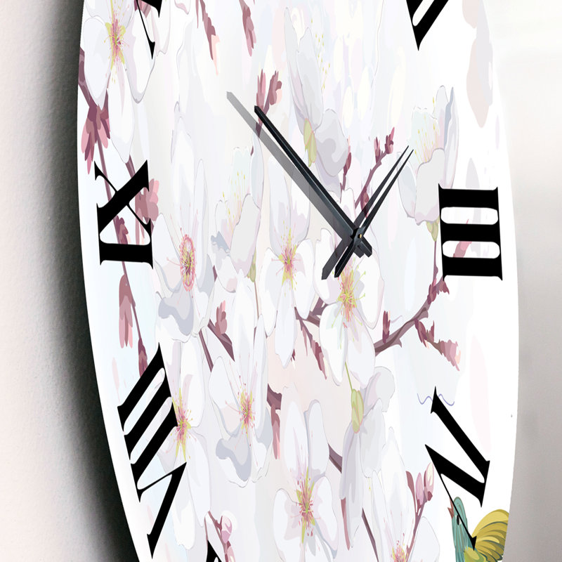 Cerisier en fleurs - Horloge murale traditionnelle, Petit