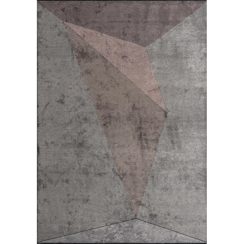 Modern Abstract Triangle Geo Puzzle, Rectangle 6'7" x 8'3"
