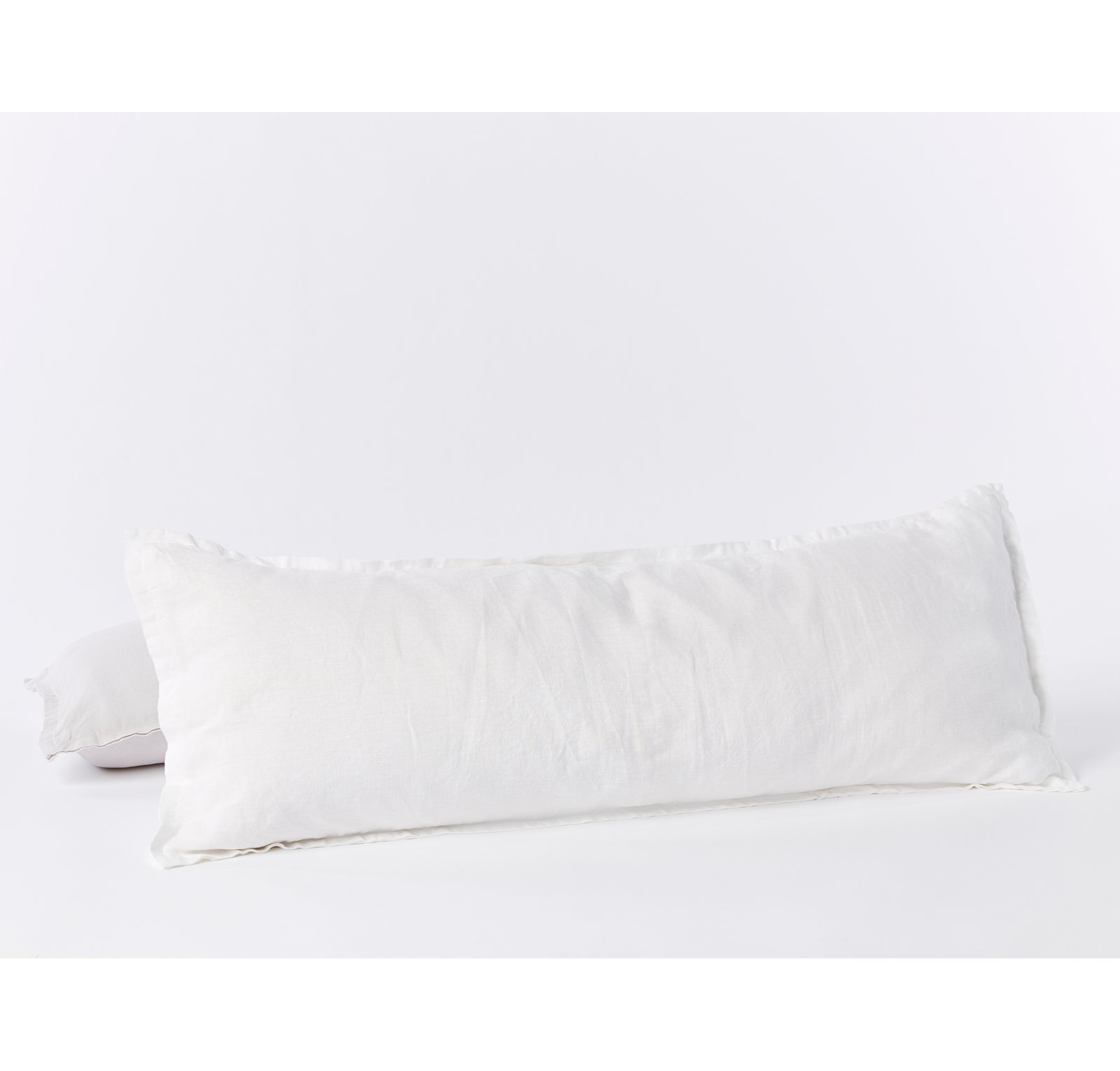 Coyuchi 36" x 22" Linen Pillow Cover, Alpine White, Rectangle 14"H x 36"W