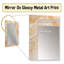 Crème marbrée Melody II - miroir mural abstrait unique, miroir beige, impression d'art en métal-1350559543