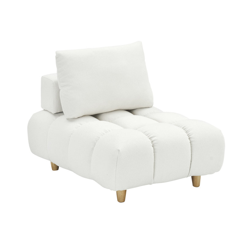 30 Inches Long, Teddy Sofa Fabric, With Spacious And Comfortable Seat, For Apartment Office Living Room -Beige