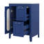 Meuble-lavabo 24 po avec lavabo en céramique, 1 porte en verre, 2 tiroirs à fermeture douce et tablette réglable, armoire de rangement en bois massif-114229090