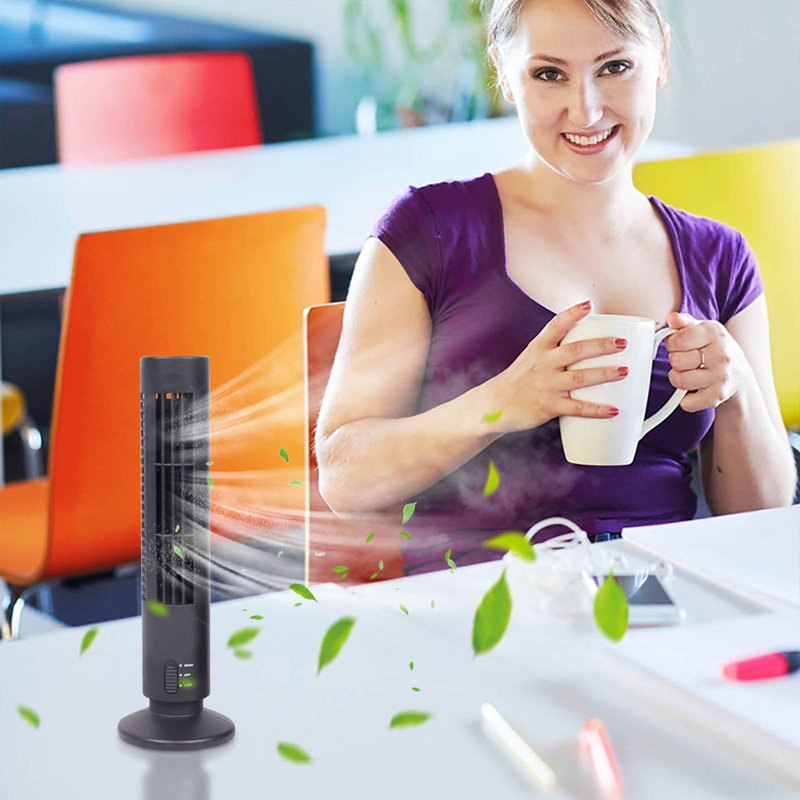 Ventilateur de bureau sans ventilateur USB, Noir