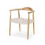 Fauteuil club de style Mid-Century moderne - tissé à la main à la corde, structure en bois de frêne massif, sans assemblage