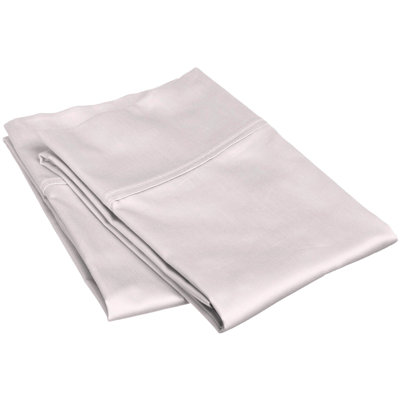 Ensemble de taie d'oreiller en coton certifié égyptien - 300 fils de couleur unie
