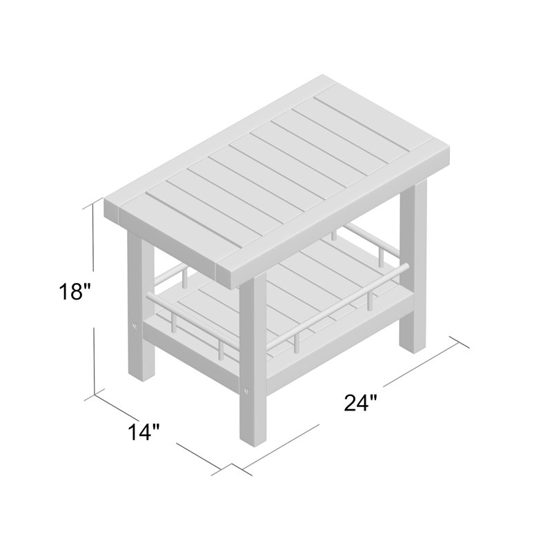 Shower Seat, 18" H x 24" W x 14" D