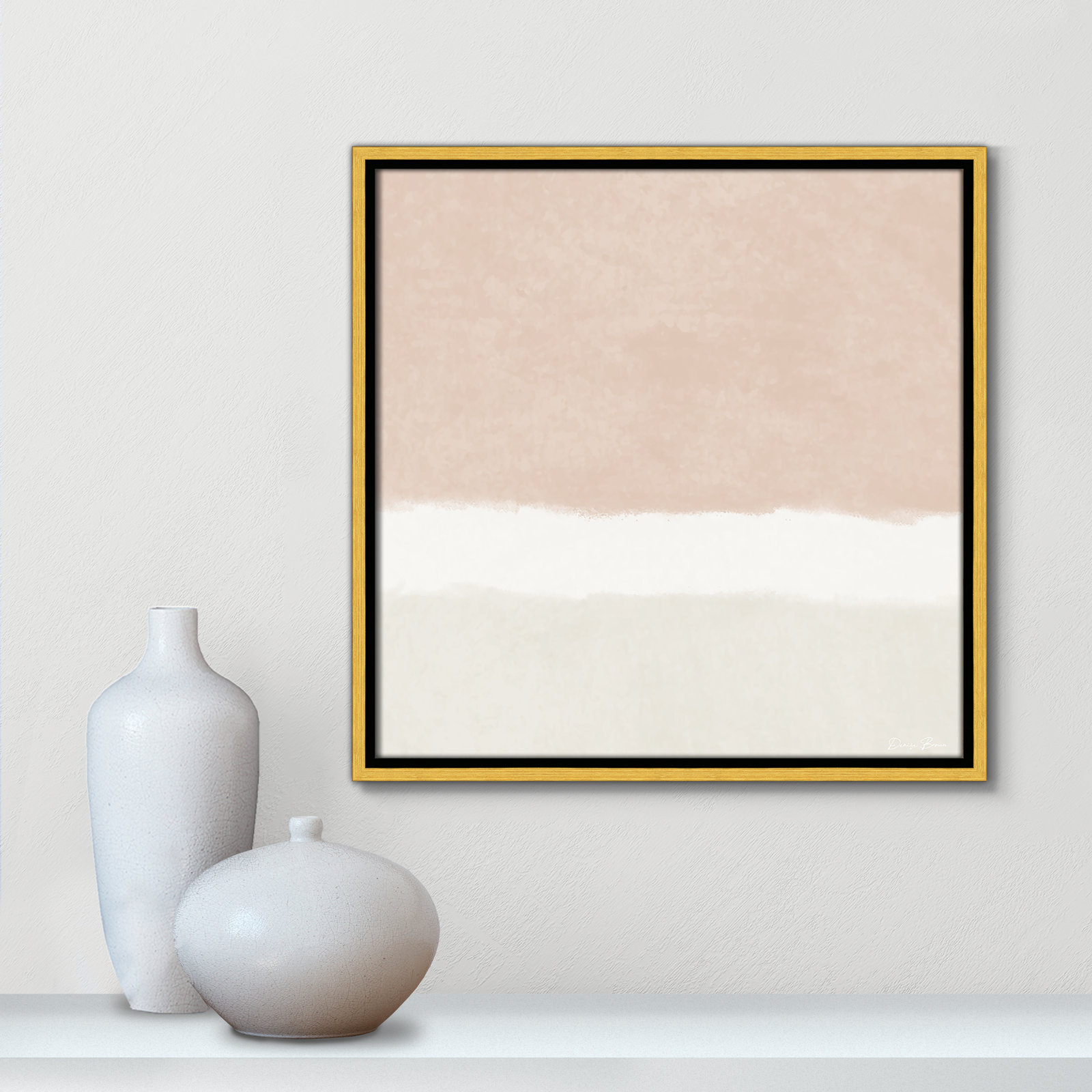 Willadeene "Slate 2" Print, 17.5" H x 17.5" W, Gold Framed