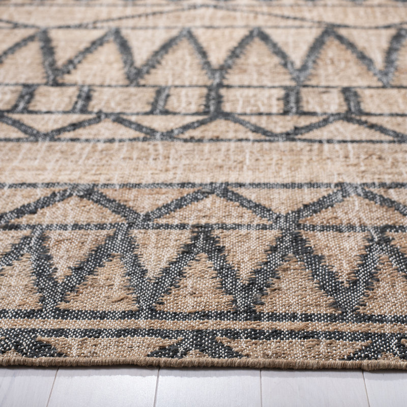 Tapis en jute / coton Heer tissé à la main Heer, Rectangle 6 pi x 9 pi