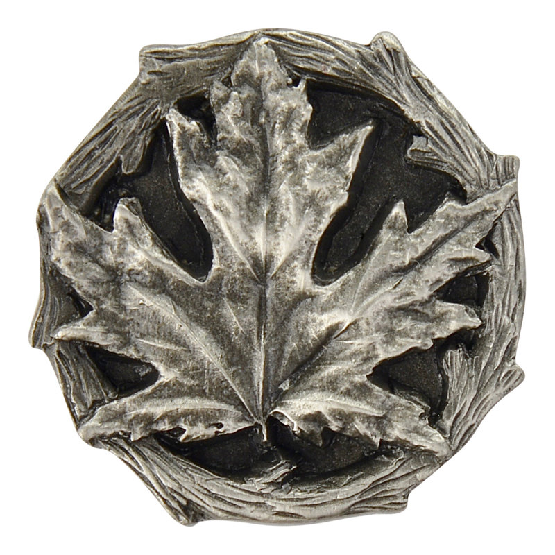 Leaves Novelty Knob, Antique Pewter