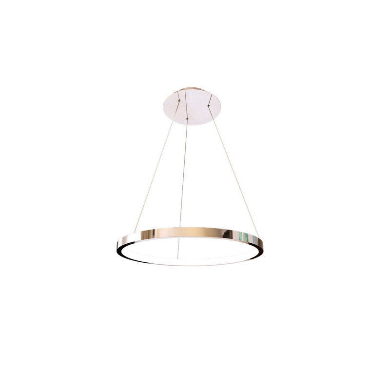 Hoop 1XL Pendant, 27.6"W, Chrome