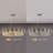 6-Light 23.6" Dimmable Tiered K9 Crystal Chandelier, Gold Modern Pendant Light for Dining Room, Living Room