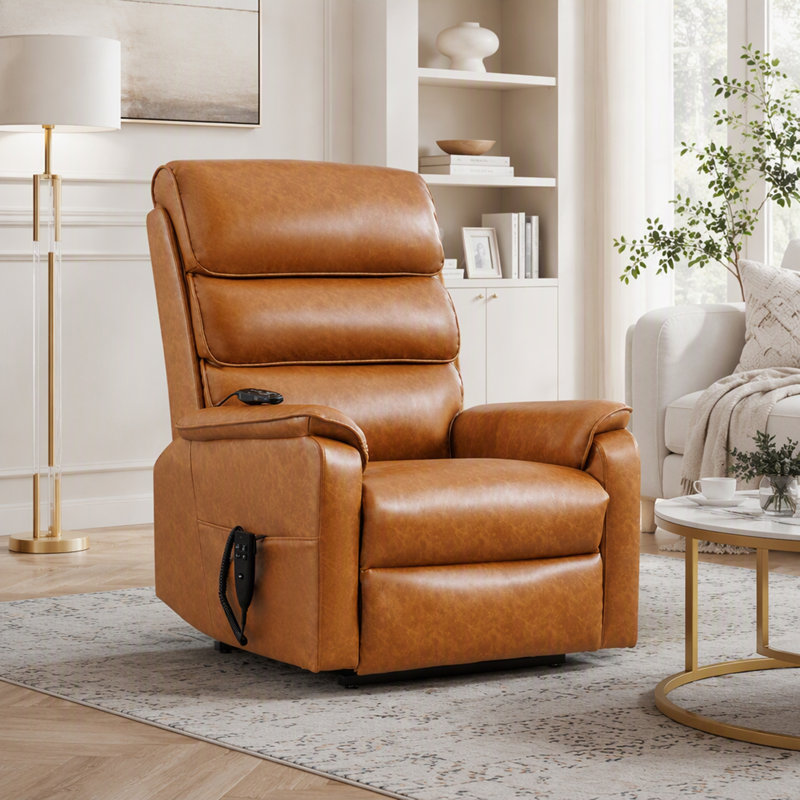 Fauteuil releveur électrique à double moteur avec fonction massage chauffant et positionnement infini pour un confort optimal des personnes âgées