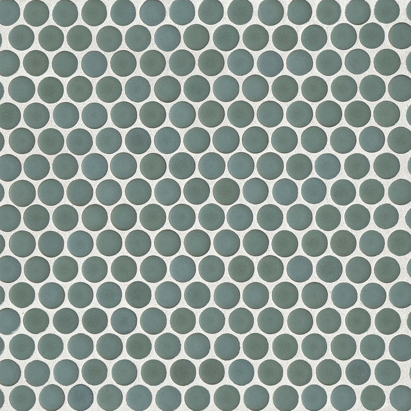 Carreau de mosaïque en porcelaine Penny, Sauge argentée