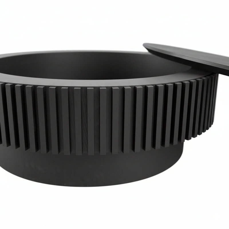 Table basse 39,37 "ronde avec rangement Table d'appoint moderne en placage de bois massif pour salon, chambre à coucher, appartement ou bureau, noir
