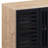 Porath Oak and Espresso Electric Fireplace with 1 Cabinet