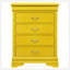 Commode 4 tiroirs Phillipe, jaune