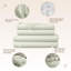 Draps 100% coton Whisper Organic - très grand californien - draps de lit certifiés biologiques Gots avec poches profondes et tissage de satin respirant et confortable qui devient plus doux à chaque lavage - ensemble de luxe 3 pièces (très grand californien - vert pastel)-117278027-117278023