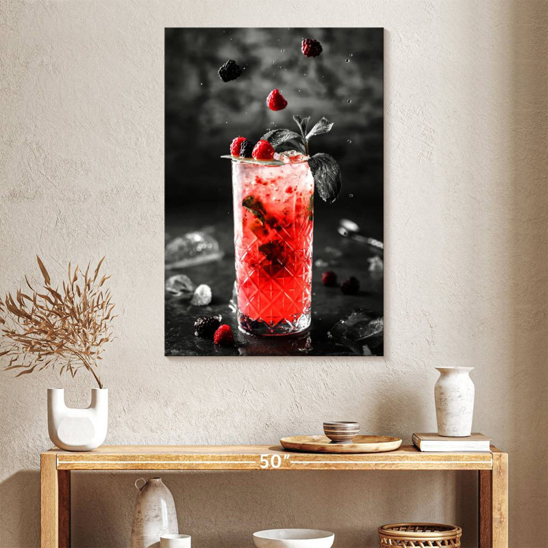 Pop Pop Berry Cocktail, H 39 po x l 26 po x P 1,25 po