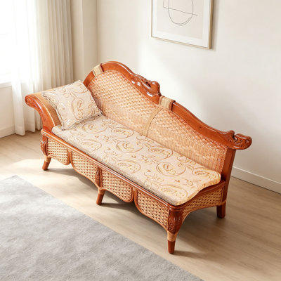 Chaise longue simple en rotin pour l'intérieur