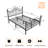 Metal Platform Bed with Victorian Style Headboard and Footboard，Sturdy Steel Slat Support, Underbed Storage-101091561-101091563