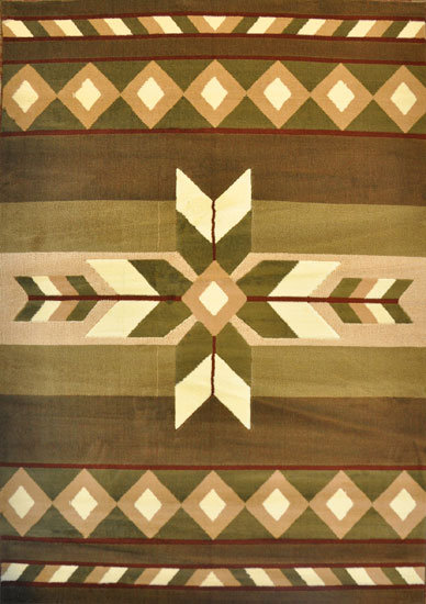 Tapis à motif sud-ouest sauge Esparza, Rectangle de 3 pi x 5 pi