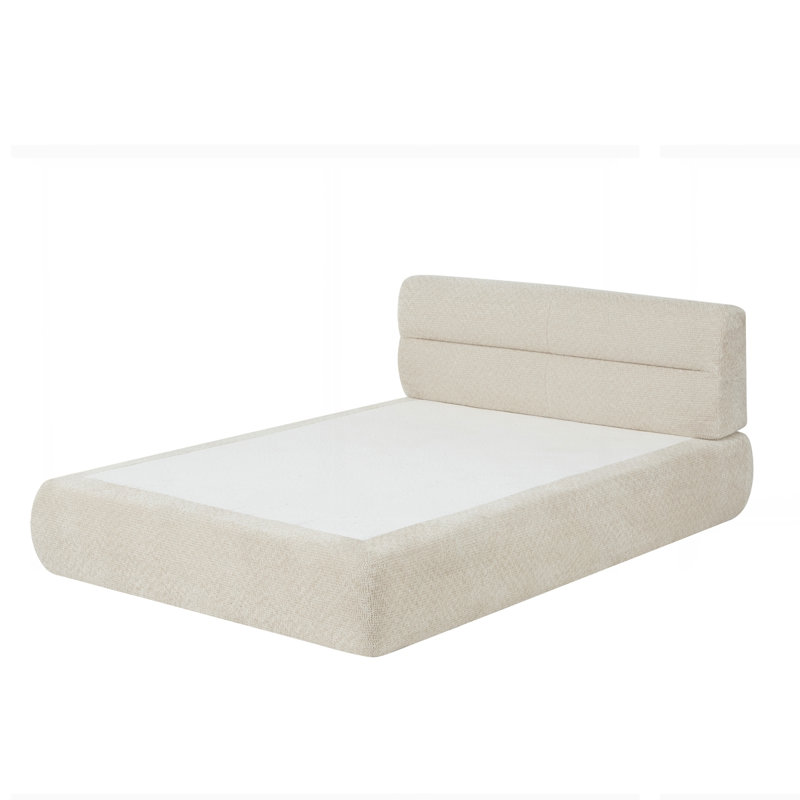 Lit compressible en chenille pour le salon, gris