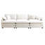Canapé modulaire surdimensionné surdimensionné, avec 3 avec repose-pieds pour travailler comme canapé-lit, canapé 3 places avec 3 repose-pieds