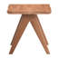 Table d'appoint carrée Velentina, finition naturelle