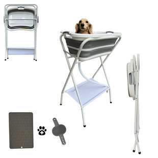 Baignoire pliable pour animaux de compagnie, station de lavage pliable pour petits et moyens chiens et chats