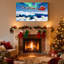 «Christmas Santa Reindeer Sleigh Aurora», ours polaires, paysage de glace, ensemble de 3 impressions sur toile-978952128