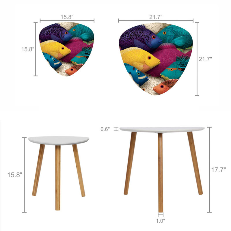 Ensemble de 2 tables basses gigognes Triangle