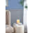 Scented Unscented Flameless Pillar Candle with Marble Holder