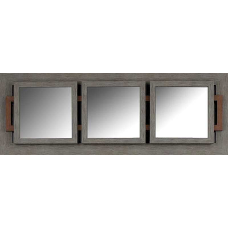 Evander Wood Flat Wall Mirror