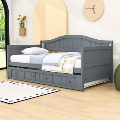 Niesha Twin Size Wooden Daybed with Trundle