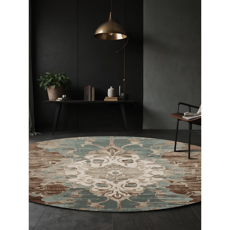 Tapis gris soyeux et moelleux, Rectangle 5 pi x 7 pi
