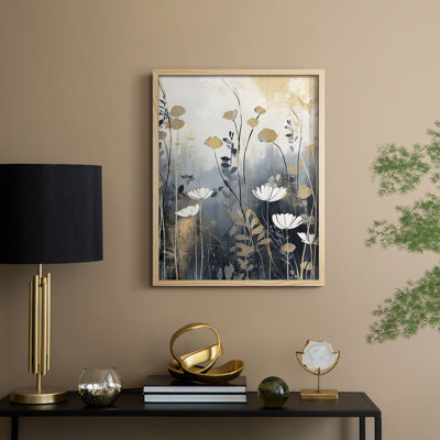 Reproduction encadrée FLORAL Series CECXCVIII - bois massif