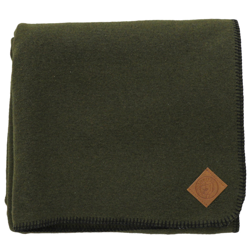 Wooded River Solid Sage Throw - 60x72, Solid Green Accent Blanket for Sofa and Bedroom Layering