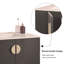 Ensemble de meuble-lavabo 30 po avec lavabo, avec deux portes et meuble-lavabo avec tablette de rangement ouverte à gauche, bois massif