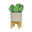 S / 2 5/8 po avec support à bois, beige mat